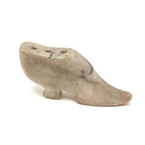 Antique Carved Marble Shoe Shaped Ink Pen Holder