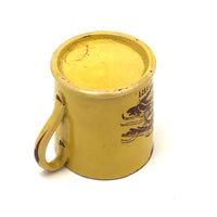 For a Good Girl, Early 19th C. Yellow Glazed Staffordshire Child's Cup (Hairline Cracks But Very Charming)