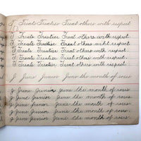 Lila Wise's 1898 Penmanship Practice Notebook with Both Strange and Poignant Sentences