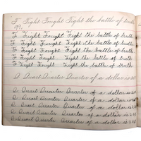 Lila Wise's 1898 Penmanship Practice Notebook with Both Strange and Poignant Sentences