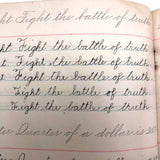 Lila Wise's 1898 Penmanship Practice Notebook with Both Strange and Poignant Sentences