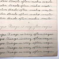 Lila Wise's 1898 Penmanship Practice Notebook with Both Strange and Poignant Sentences