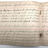 Lila Wise's 1898 Penmanship Practice Notebook with Both Strange and Poignant Sentences