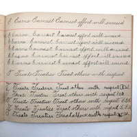 Lila Wise's 1898 Penmanship Practice Notebook with Both Strange and Poignant Sentences