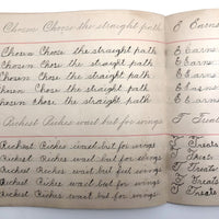 Lila Wise's 1898 Penmanship Practice Notebook with Both Strange and Poignant Sentences