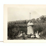 Queen of the Ducks, Old Snapshot Photo