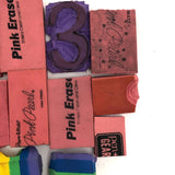 Very Sweet Pink Eraser Carved Number Stamps Set