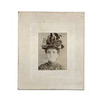 Woman in Fancy Hat, Antique Mounted Poirtraut, Currier & White, Haverhill MA