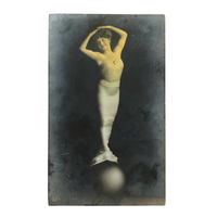 SOLD Balletic Balancing Mermaid, c. 1920s RPPC