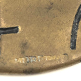 Old Brass Double-sided "47" Livestock Ear Tag