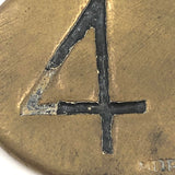 Old Brass Double-sided "47" Livestock Ear Tag