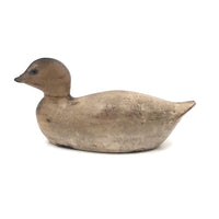 Half Scalded Antique Carved and Painted Duck