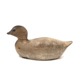 Half Scalded Antique Carved and Painted Duck