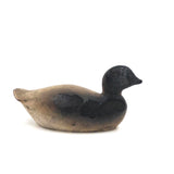 Half Scalded Antique Carved and Painted Duck