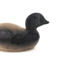 Half Scalded Antique Carved and Painted Duck