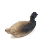 Half Scalded Antique Carved and Painted Duck