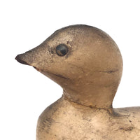 Half Scalded Antique Carved and Painted Duck