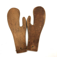 Sweet Old Pair of Wooden Mitten Stretchers/Dryers