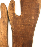 Sweet Old Pair of Wooden Mitten Stretchers/Dryers