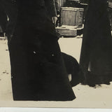 Strange Posture, Curious Gesture, Antique Snapshot of Women in Long Coats and Bonnets