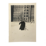 Knee Deep, Existential Feeling Snapshot of Man Shoveling Snow, c 1920s-30s