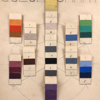 Lennart Johnson's Nice Old Color Chart with Adhered Strips, No. 2