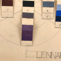 Lennart Johnson's Nice Old Color Chart with Adhered Strips, No. 2