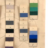 Lennart Johnson's Nice Old Color Chart with Adhered Strips, No. 2