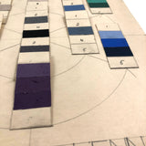 Lennart Johnson's Nice Old Color Chart with Adhered Strips, No. 2