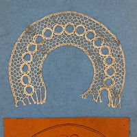 1914 French Hand-knotted Lace Sample Mounted with Pattern