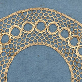 1914 French Hand-knotted Lace Sample Mounted with Pattern