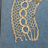 1914 French Hand-knotted Lace Sample Mounted with Pattern