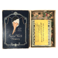 Serve Well Hosiery Box (Poignantly Filled with Bingo Game, as Found)