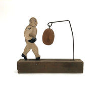 Passive Boxer, Antique Push Button Toy Without Button (and Lost Front Toe)