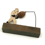 Passive Boxer, Antique Push Button Toy Without Button (and Lost Front Toe)