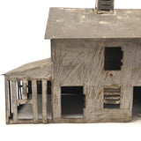 Old Scratch Made Folk Art Tin Barn with Slatted Animal Pen