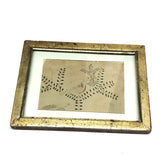 Birds and Branches, Delicate 19th C. Pen and Ink Drawing in Period Frame