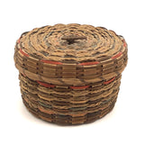 Lovely Penobscot Sweet Grass and Ash Splint Small Basket with Marvelous Color