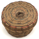 Lovely Penobscot Sweet Grass and Ash Splint Small Basket with Marvelous Color