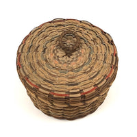 Lovely Penobscot Sweet Grass and Ash Splint Small Basket with Marvelous Color