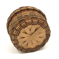 Lovely Penobscot Sweet Grass and Ash Splint Small Basket with Marvelous Color