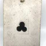 Sweet Old Folk Art Hanging Mailbox with Three Leaf Clover Window