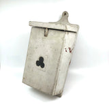 Sweet Old Folk Art Hanging Mailbox with Three Leaf Clover Window