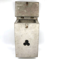 Sweet Old Folk Art Hanging Mailbox with Three Leaf Clover Window