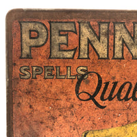 Penn's Spells Quality, c. 1920s Penn's Tobacco Tin with Good Graphics