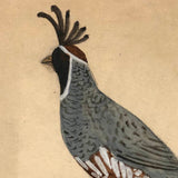 More Charming Old Birdlover's Naive Watercolors: Pair of Partridges