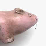 Big Old Folk Art Carved Pink Rat!