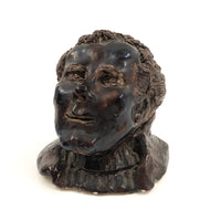 Vintage Brown Glazed Clay Head (Sherrod Brown!)