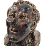 Vintage Brown Glazed Clay Head (Sherrod Brown!)