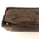 Old Wooden Dominoes Set in Very Tender Hand-Carved Falling Apart Box